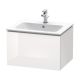 Duravit L-Cube Wall Hung 1 Drawer 630mm Compact Vanity with Basin (White Gloss)