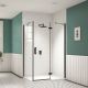 Merlyn Black 900+mm Hinge Shower Door with Inline Panel & 760mm Side Panel