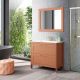 Toscana 2 Drawer 1000mm Vanity & Basin (Sunset with Brass Handle)