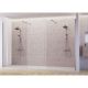 Rosery Nova Series K 600mm Double Ended Wetroom Shower Wall with Straight Stabilising Bar (Chrome)