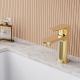 Dalkey Basin Mixer with Push Button Waste (Brushed Brass)