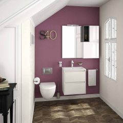 S40 Wall Hung 2 Drawer Vanity with 1 Taphole Basin