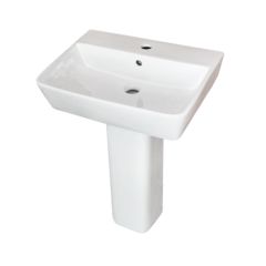 Lincoln 560mm 1 Taphole Basin with Full Pedestal