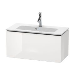 Duravit L-Cube Wall Hung 1 Drawer 830mm Compact Vanity with Basin (White Gloss)