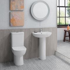 Anna Close Coupled Comfort Height Round Toilet with Soft Close Seat