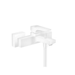 Hansgrohe Metropol Single Lever Bath Mixer Tap for Exposed Installation with Lever Handle (Matt White)