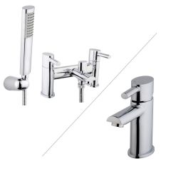 Arc Basin Mixer and Bath Shower Mixer Pack (0.2 bar, WRAS approved)