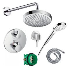 Hansgrohe Ecostat S Pack with Ibox, Handset & 180 Overhead Shower