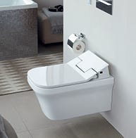 Wall hung shower toilet 